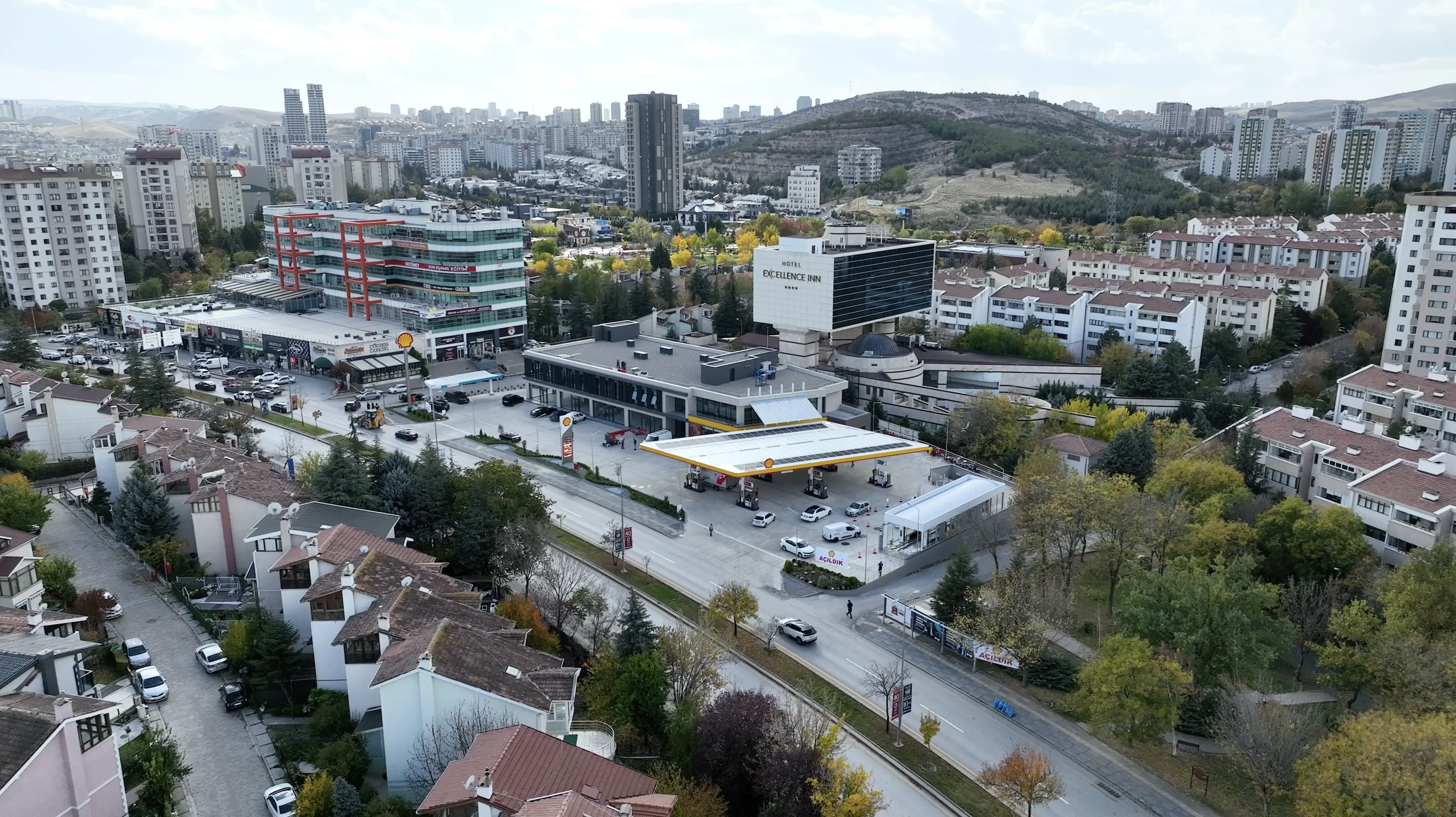 Shell refinery processing facility